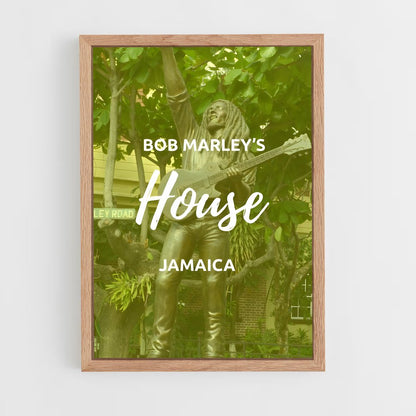 ap-bob marley museum-3 cadre Bois clair