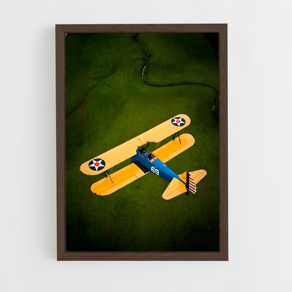 ap-boeing stearman-1 cadre Bois foncé