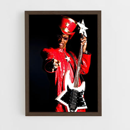 ap-bootsy collins-1 cadre Bois foncé