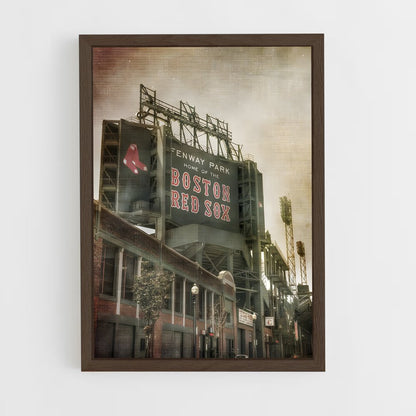 ap-boston red sox-2 cadre Bois foncé