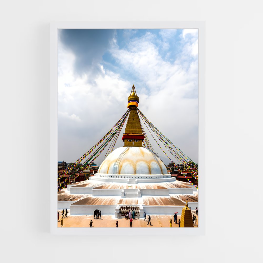 ap-boudhanath stupa-2 cadre Blanc