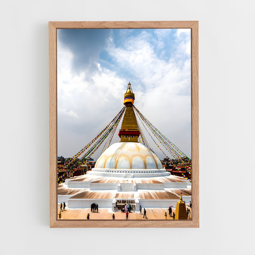ap-boudhanath stupa-2 cadre Bois clair