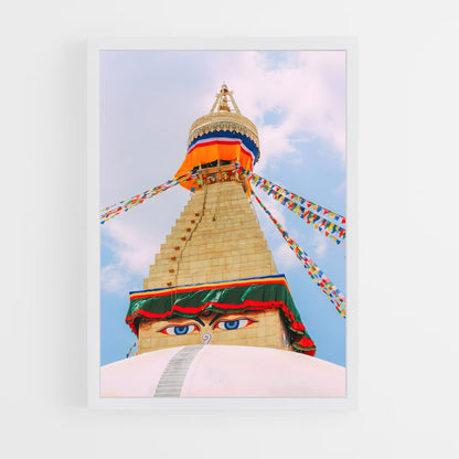 ap-boudhanath stupa-5 cadre Blanc