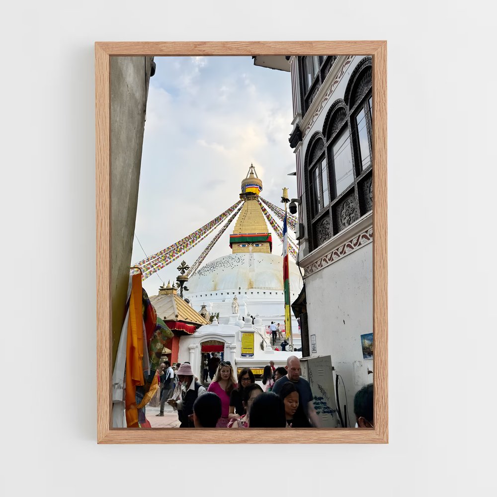 ap-boudhanath stupa-6 cadre Bois clair