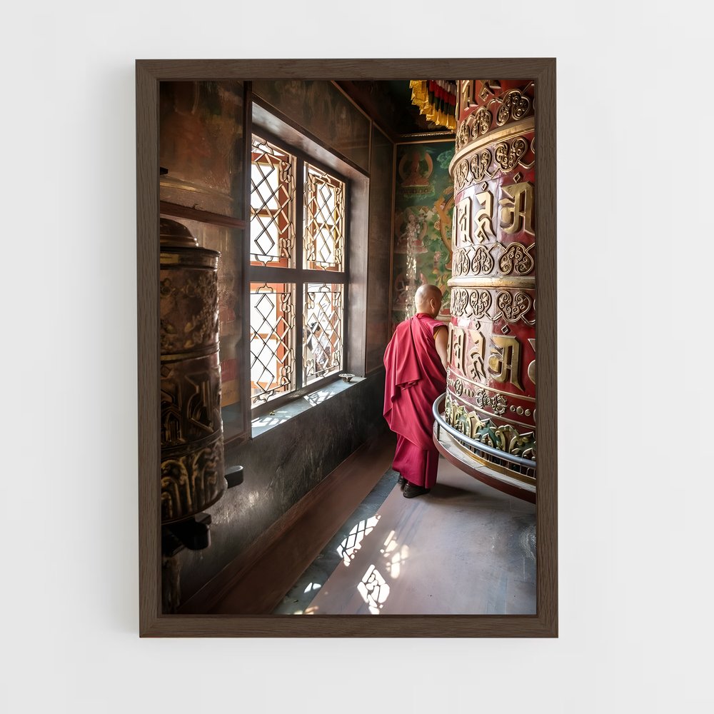 ap-boudhanath stupa-7 cadre Bois foncé