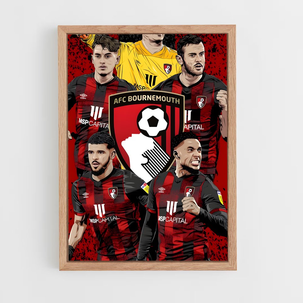ap-bournemouth afc-5 cadre Bois clair