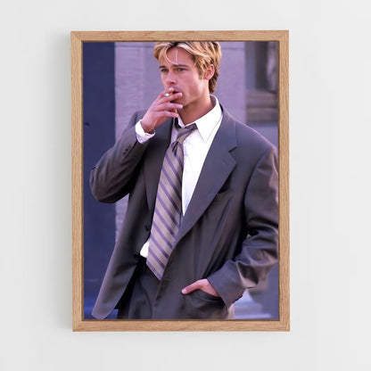 ap-brad pitt-1 cadre Bois clair