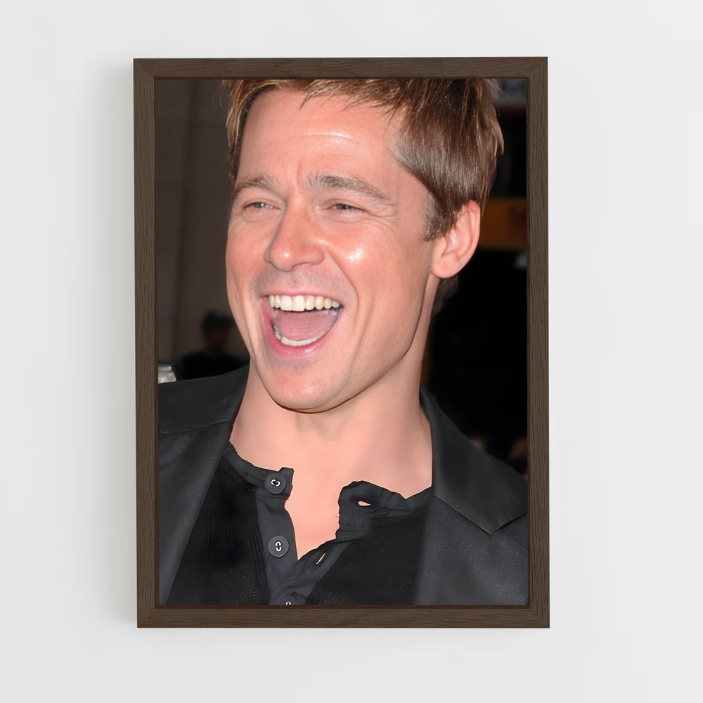 ap-brad pitt-3 cadre Bois foncé