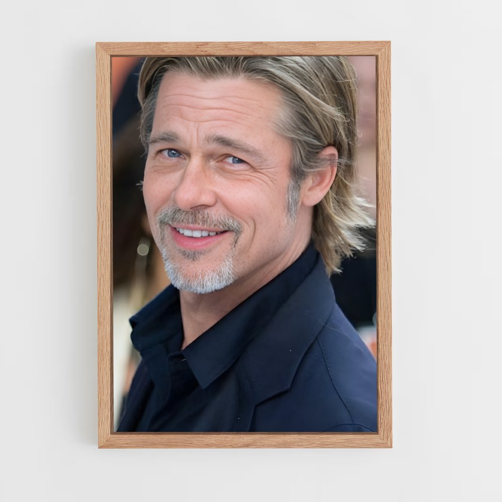ap-brad pitt-4 cadre Bois clair