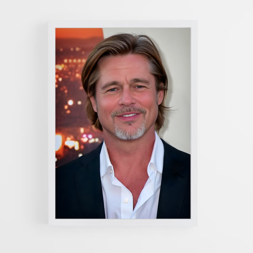 ap-brad pitt-6 cadre Blanc
