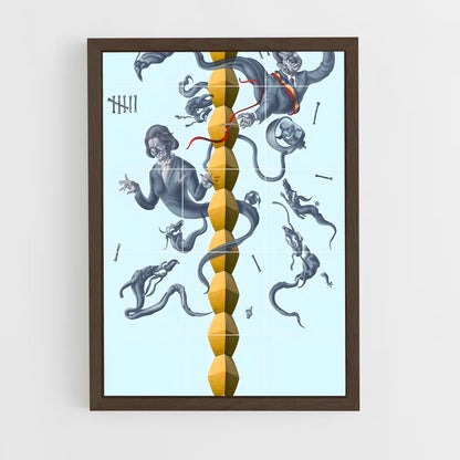 ap-brancusi endless column-5 cadre Bois foncé