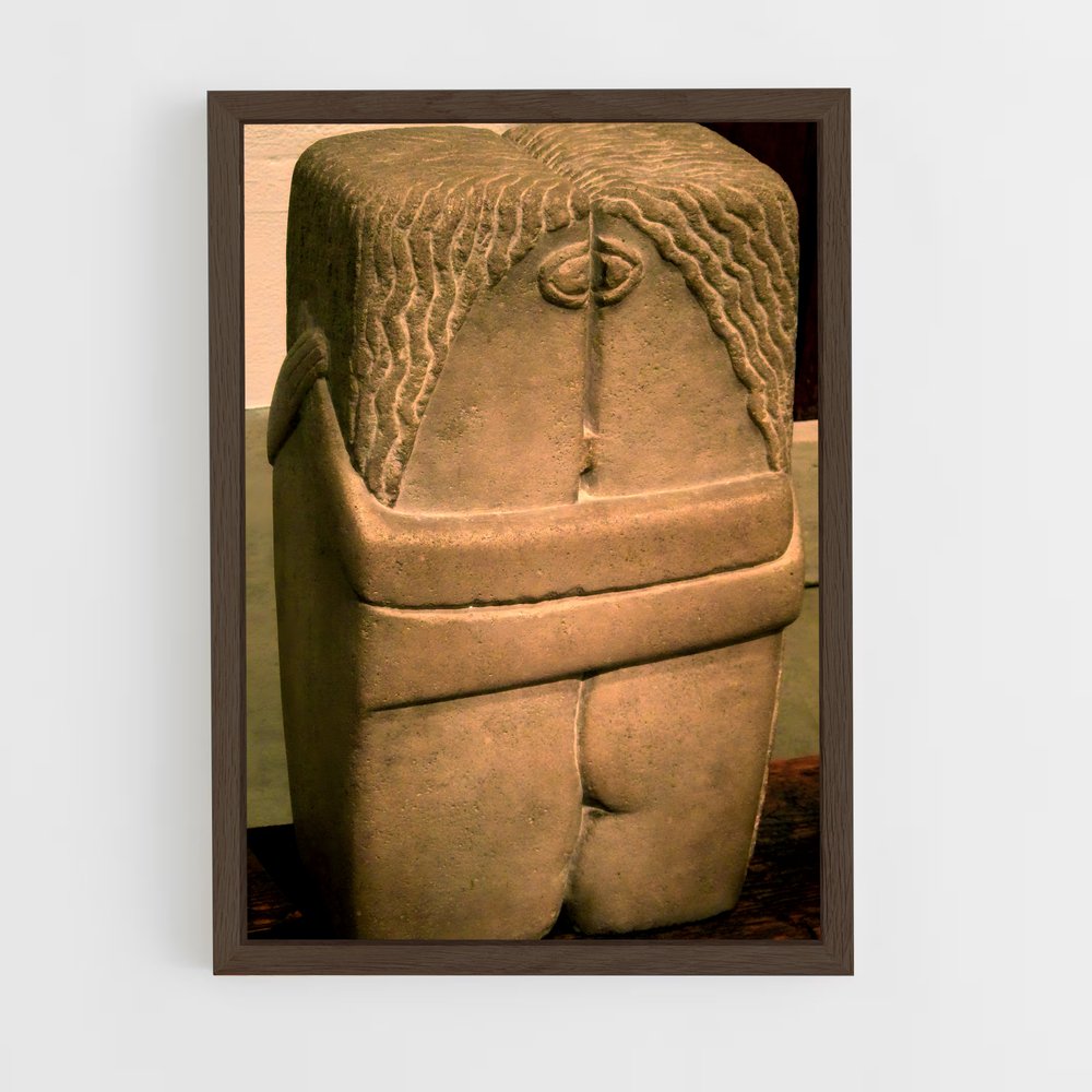 ap-brancusi kiss-3 cadre Bois foncé