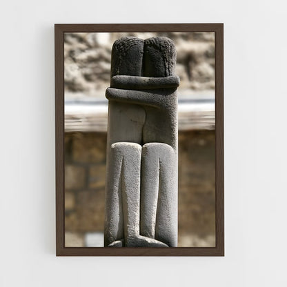ap-brancusi kiss-5 cadre Bois foncé
