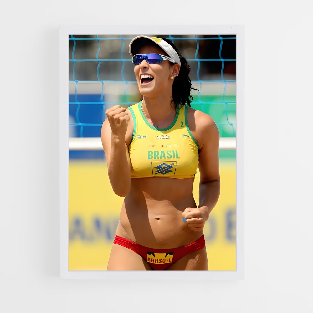 ap-brazil national beach volleyball team-2 cadre Blanc
