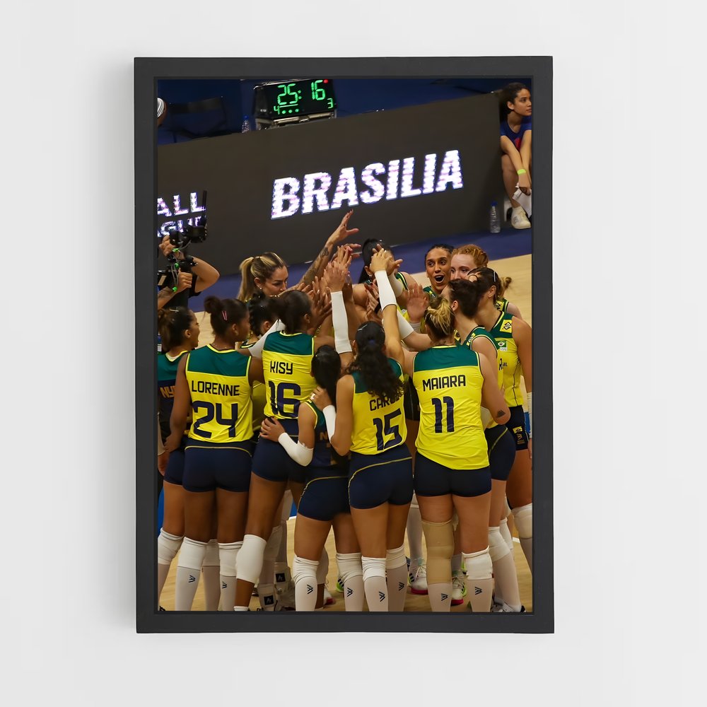 ap-brazil national volleyball team-1 cadre Noir