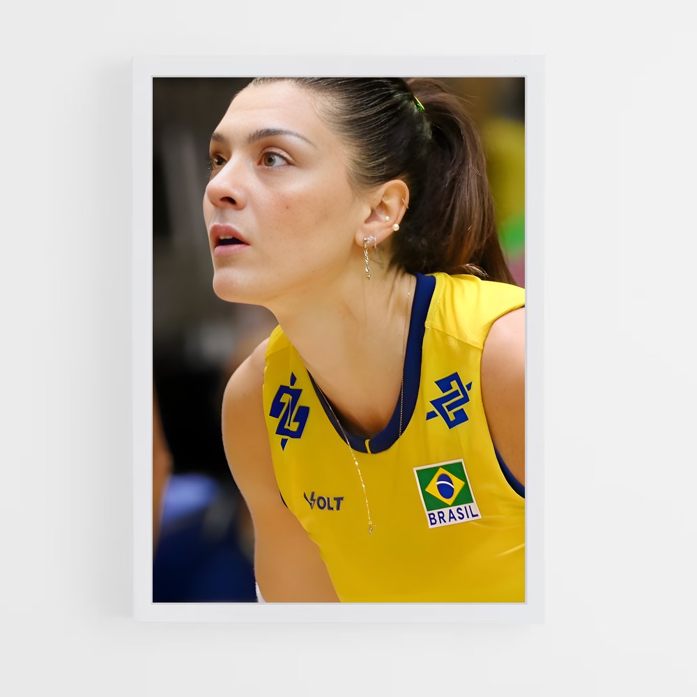 ap-brazil national volleyball team-2 cadre Blanc