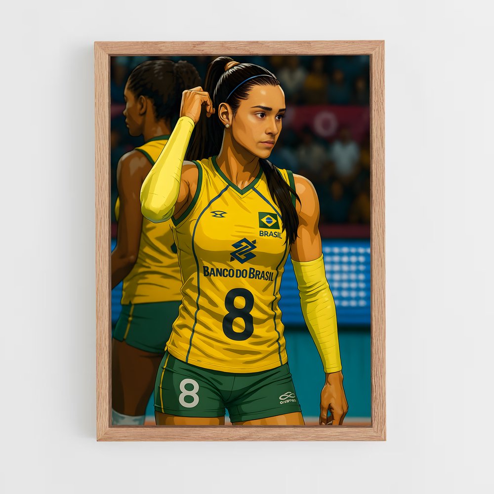 ap-brazil national volleyball team-7 cadre Bois clair