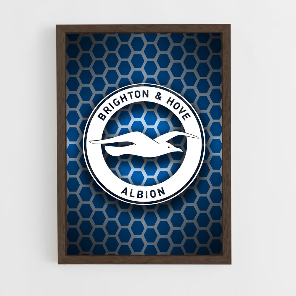 ap-brighton hove albion fc-5 cadre Bois foncé