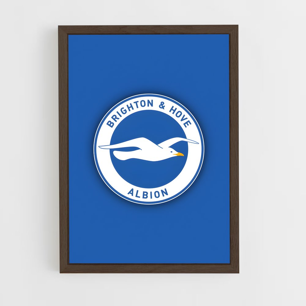 ap-brighton hove albion fc-6 cadre Bois foncé