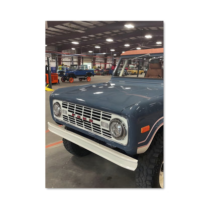Poster Bronco Blue Rustique