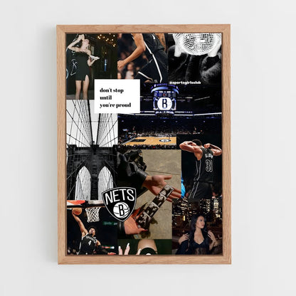 ap-brooklyn nets-6 cadre Bois clair