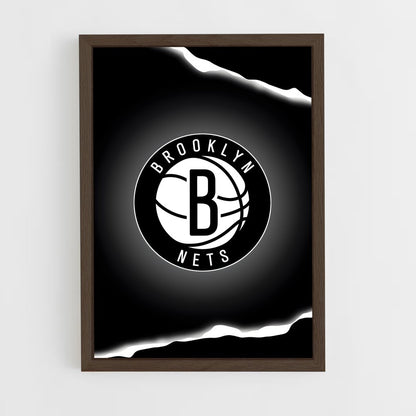ap-brooklyn nets-7 cadre Bois foncé