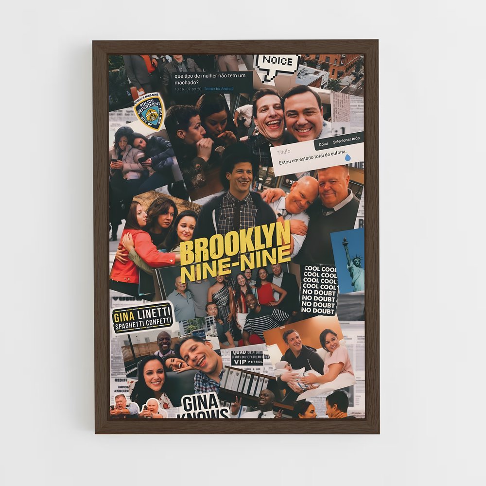 ap-brooklyn nine nine-1 cadre Bois foncé