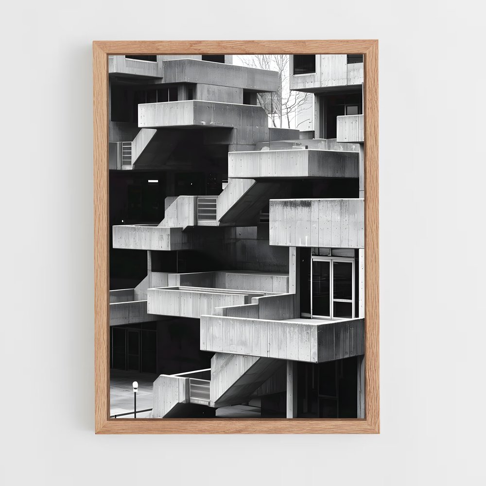 ap-brutalist architecture-8 cadre Bois clair