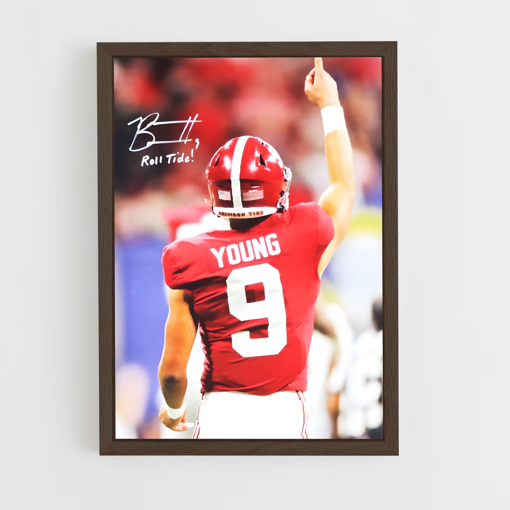ap-bryce young-1 cadre Bois foncé