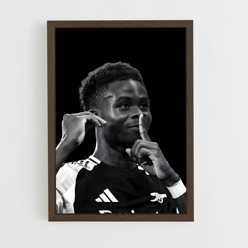 ap-bukayo saka-4 cadre Bois foncé