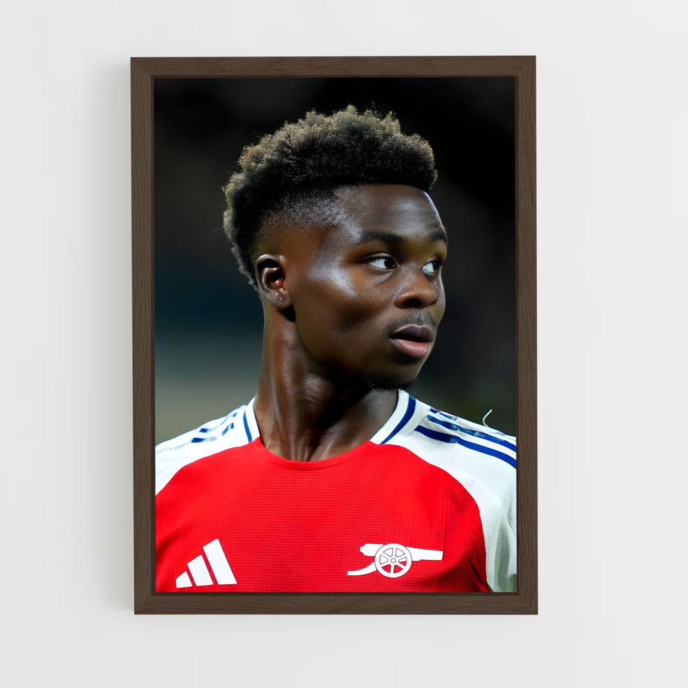 ap-bukayo saka-6 cadre Bois foncé