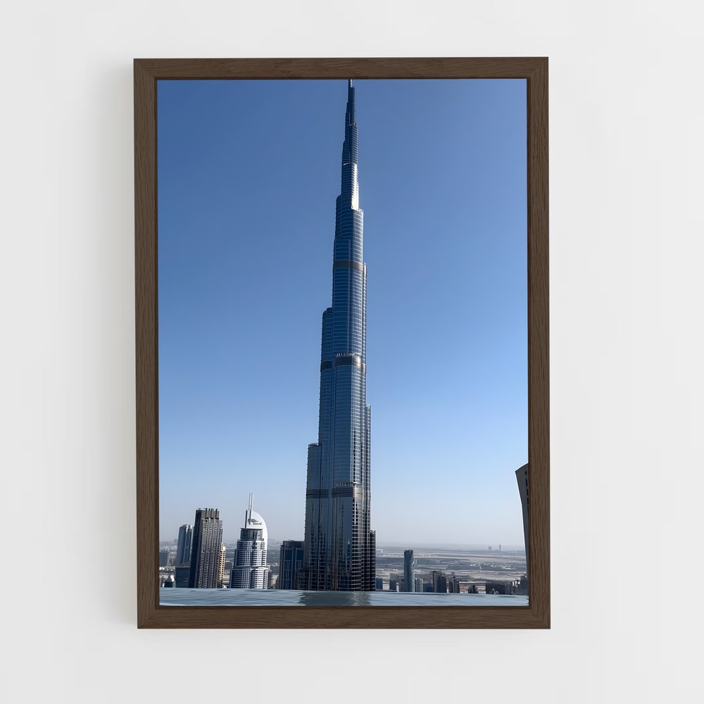ap-burj khalifa-4 cadre Bois foncé