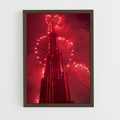 ap-burj khalifa-7 cadre Bois foncé