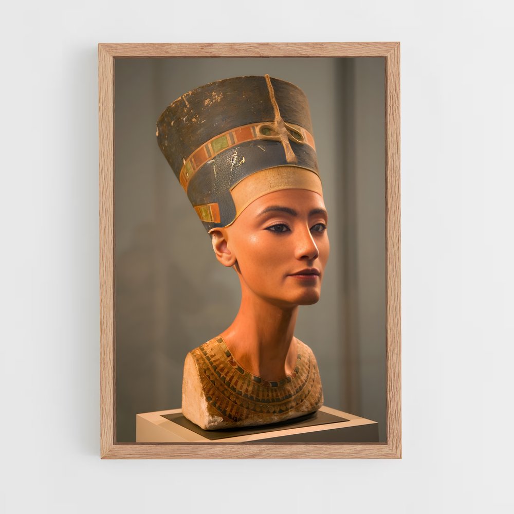 ap-bust of nefertiti-4 cadre Bois clair