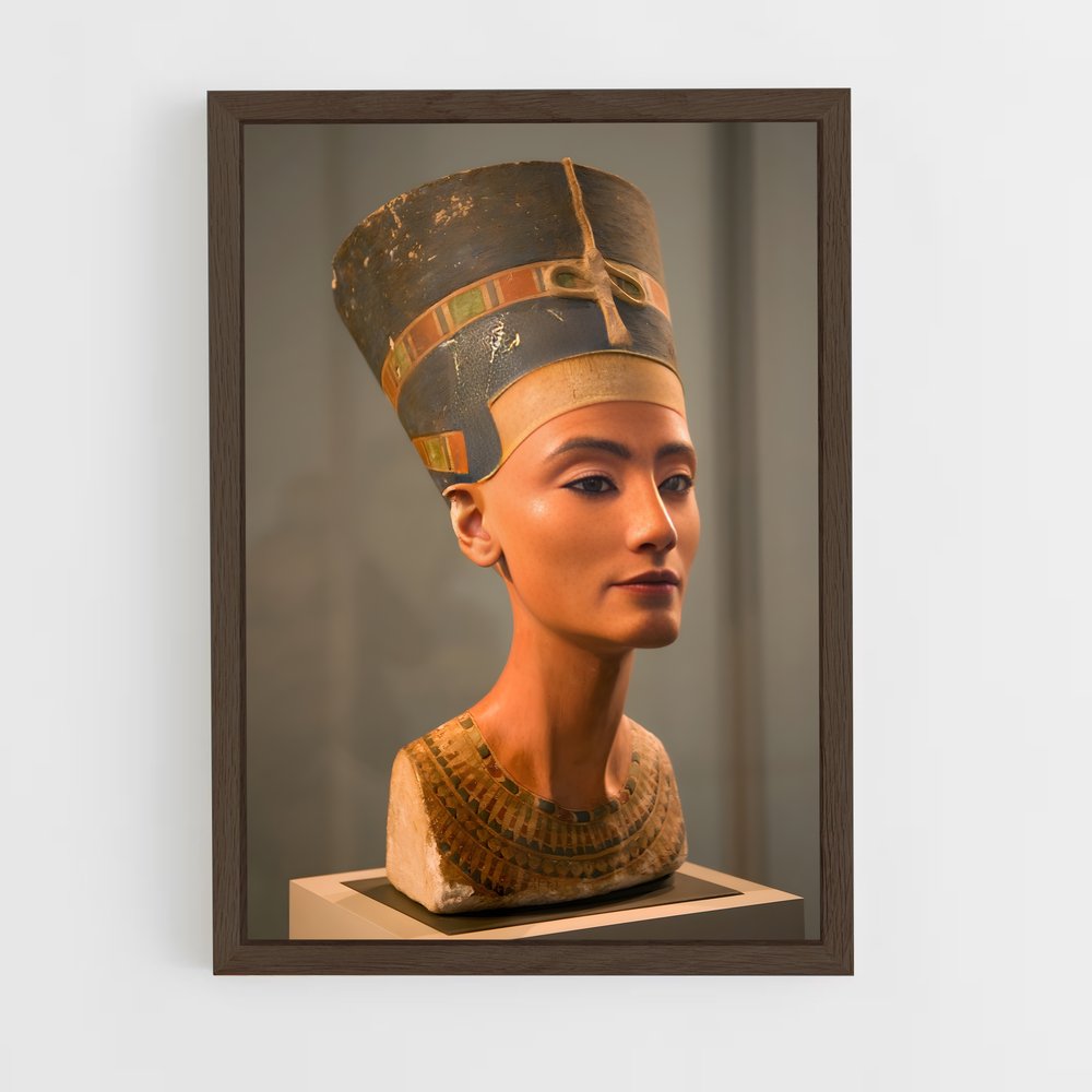 ap-bust of nefertiti-4 cadre Bois foncé