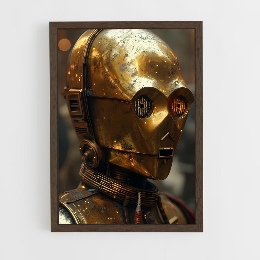 ap-c-3po-4 cadre Bois foncé