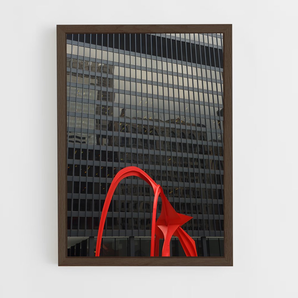 ap-calder flamingo-1 cadre Bois foncé