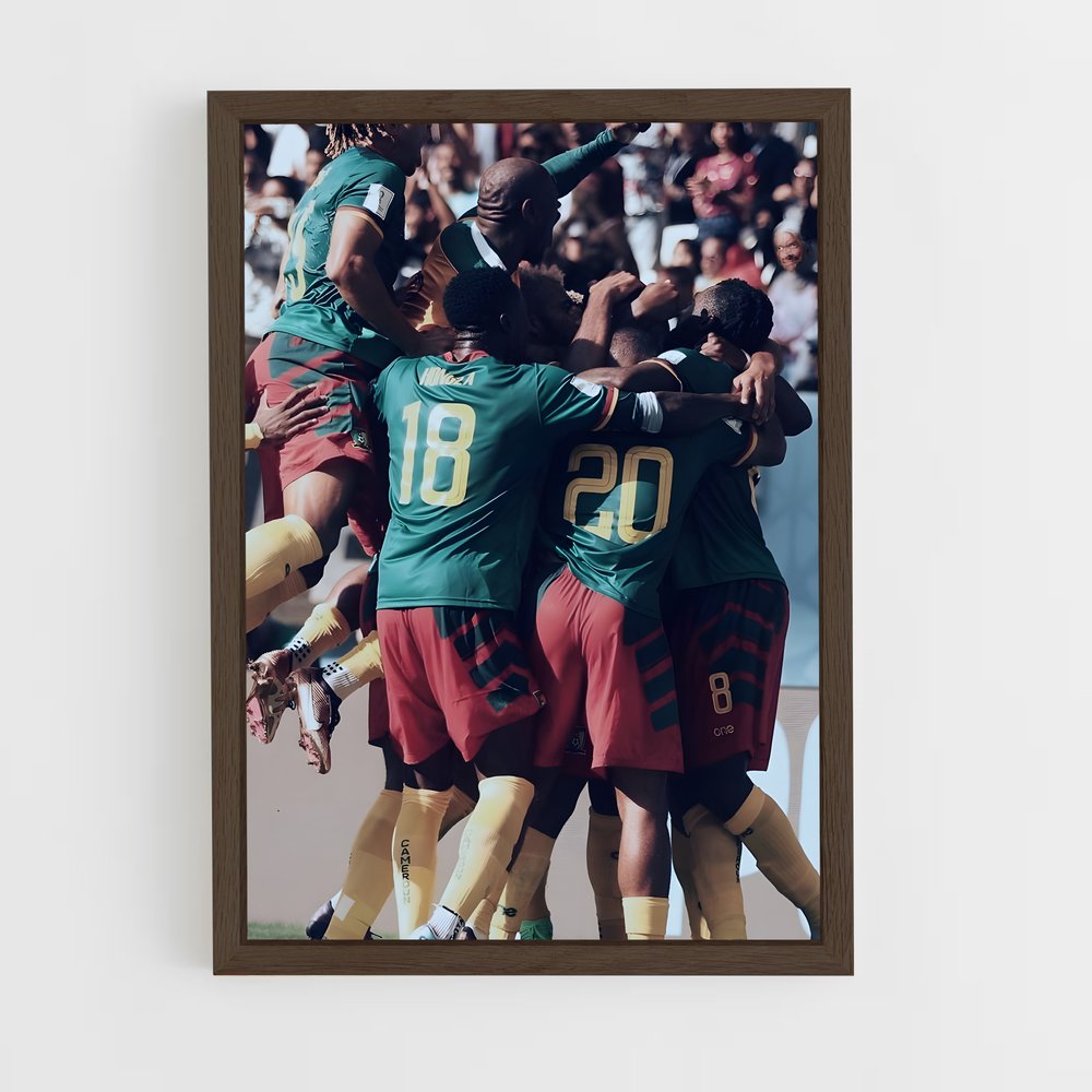 ap-cameroon national football team-1 cadre Bois foncé