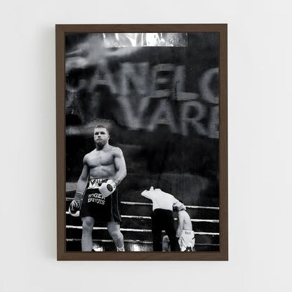 ap-canelo alvarez-9 cadre Bois foncé