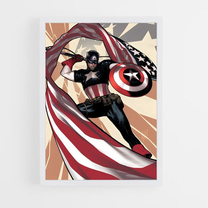 ap-captain america-4 cadre Blanc