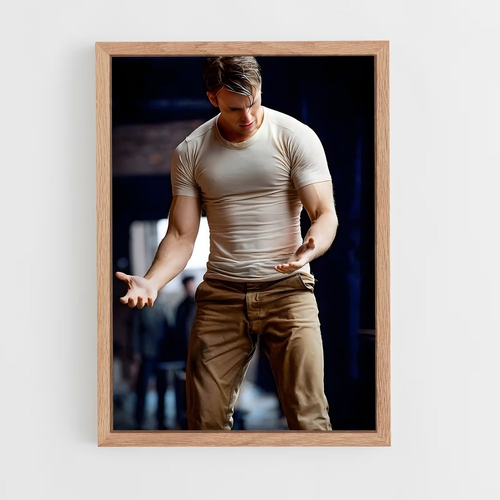 ap-captain america-5 cadre Bois clair