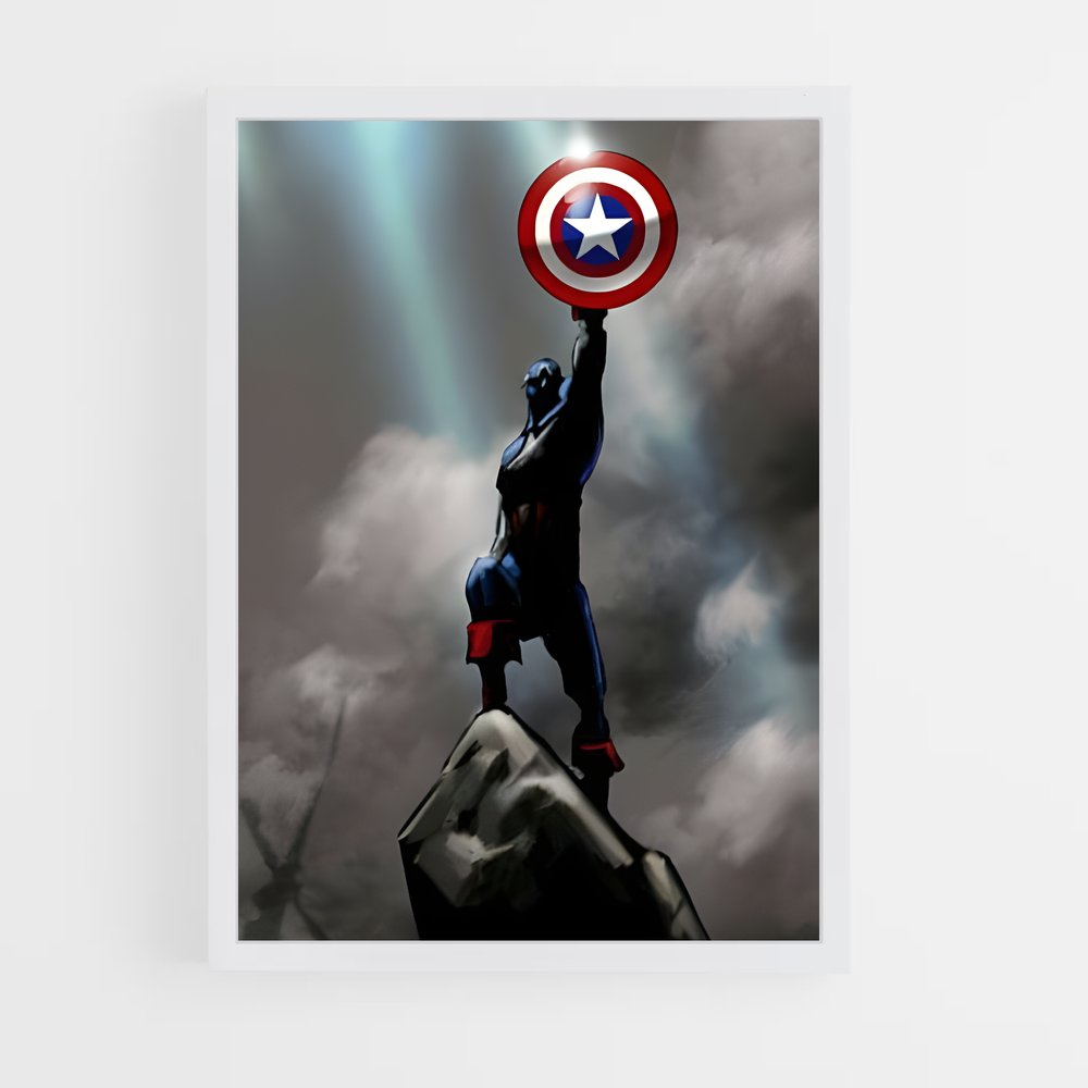 ap-captain america-6 cadre Blanc