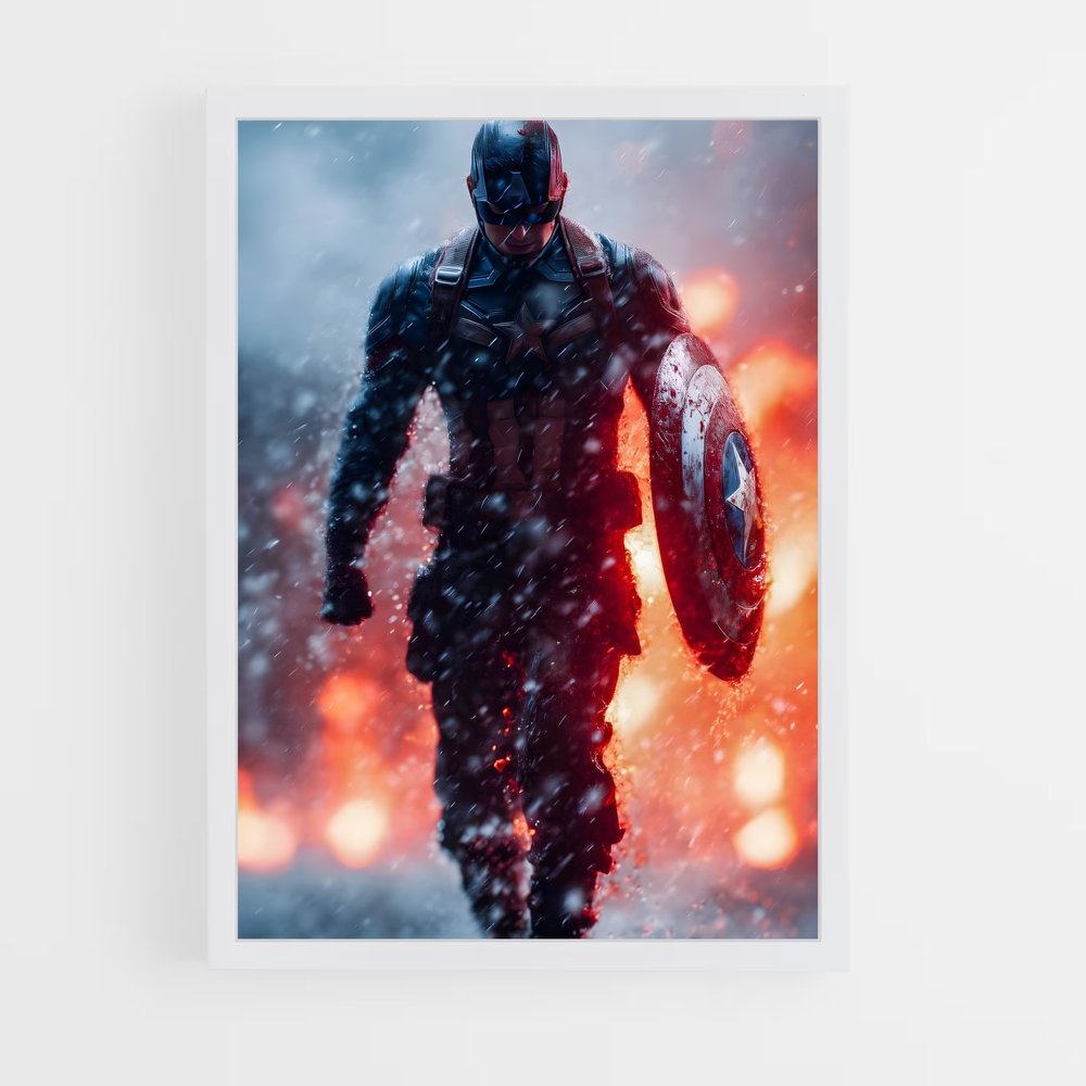 ap-captain america-7 cadre Blanc