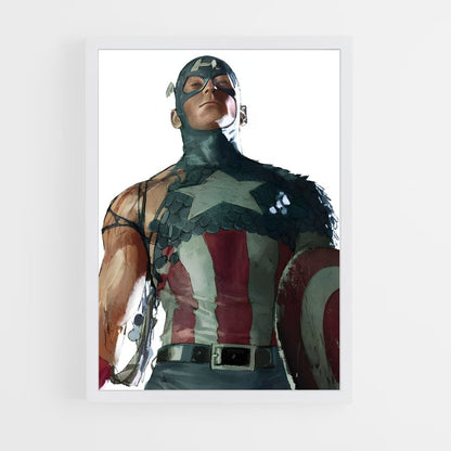ap-captain america-9 cadre Blanc