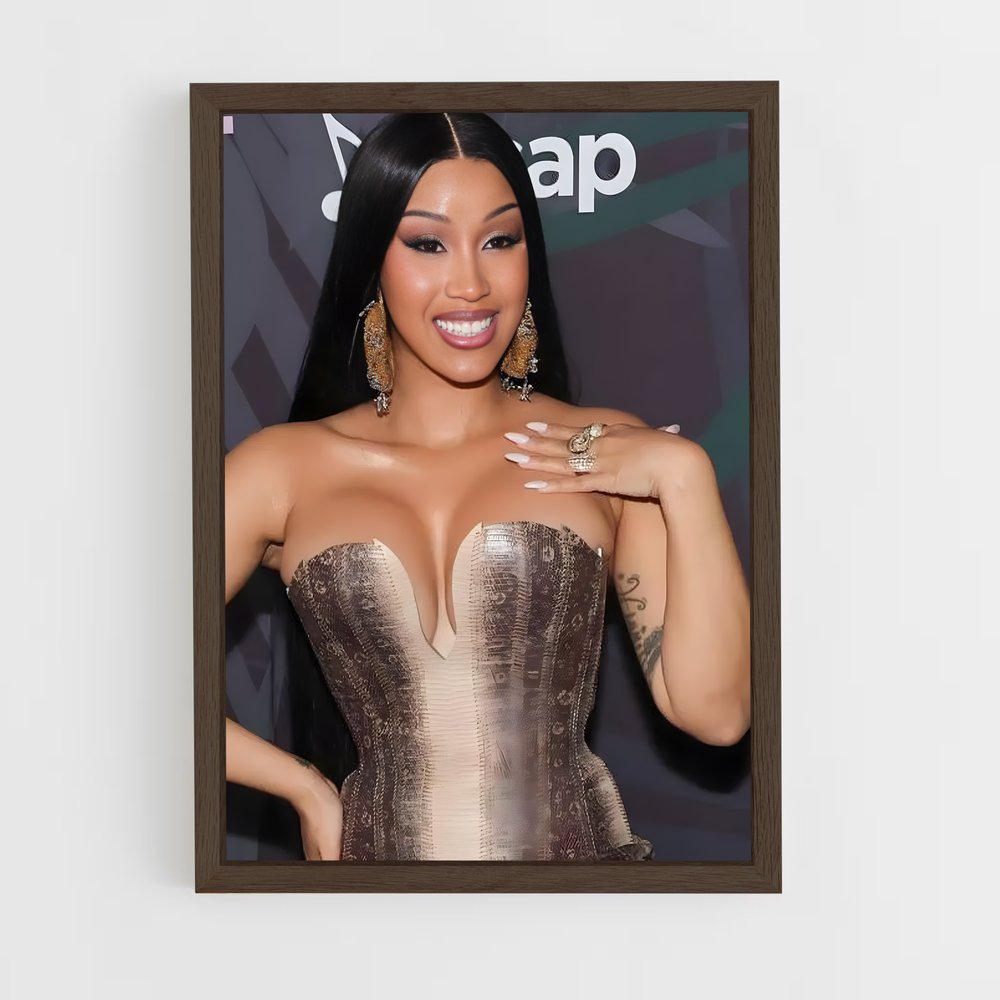 ap-cardi b-7 cadre Bois foncé