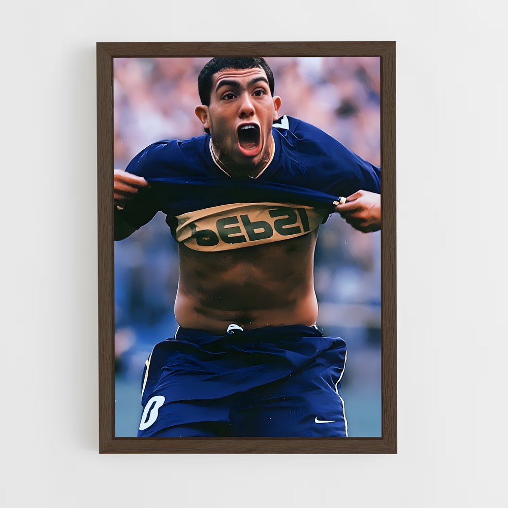 ap-carlos tevez-11 cadre Bois foncé