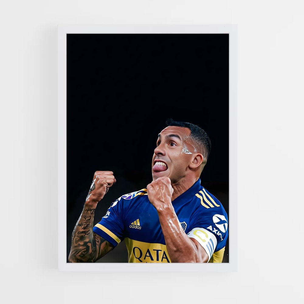 ap-carlos tevez-9 cadre Blanc