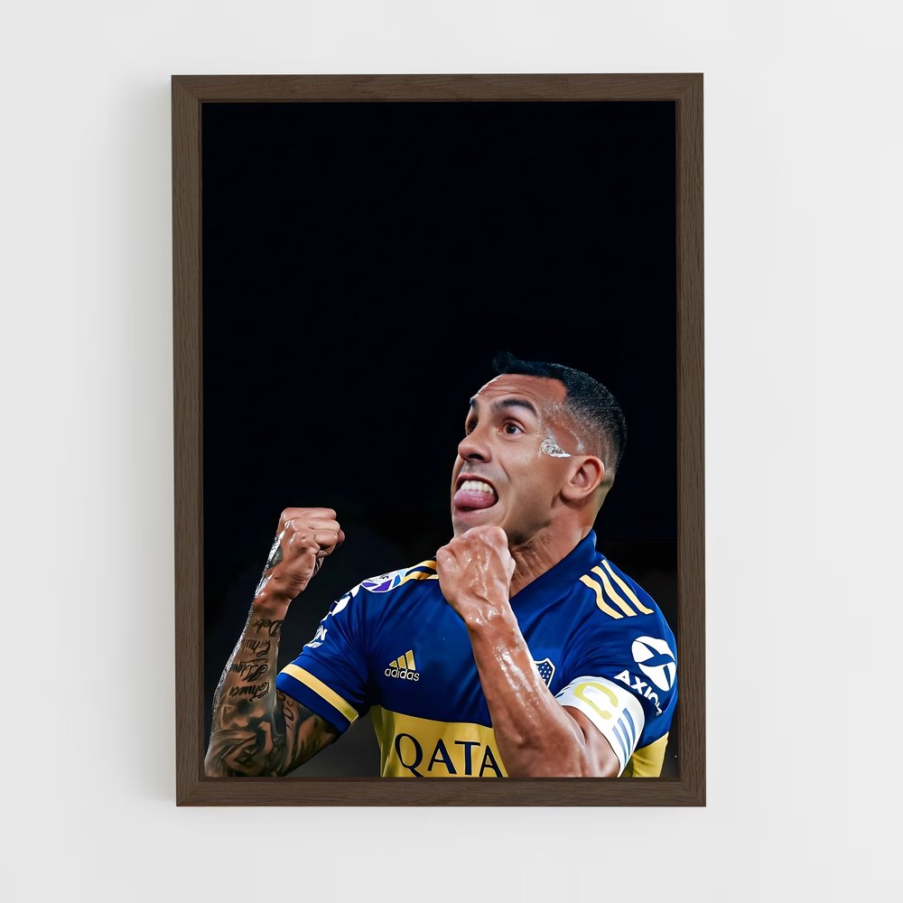 ap-carlos tevez-9 cadre Bois foncé