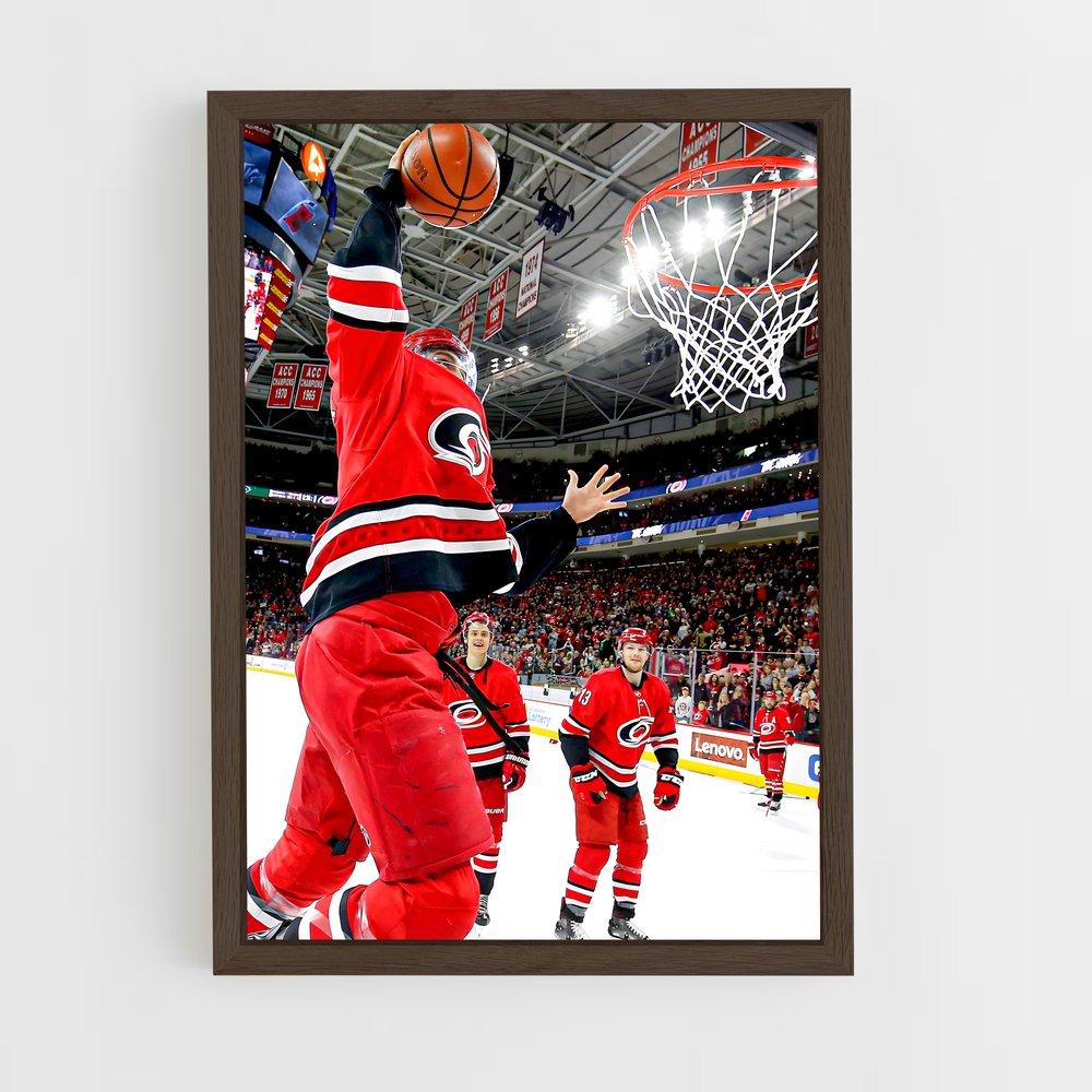 ap-carolina hurricanes-7 cadre Bois foncé