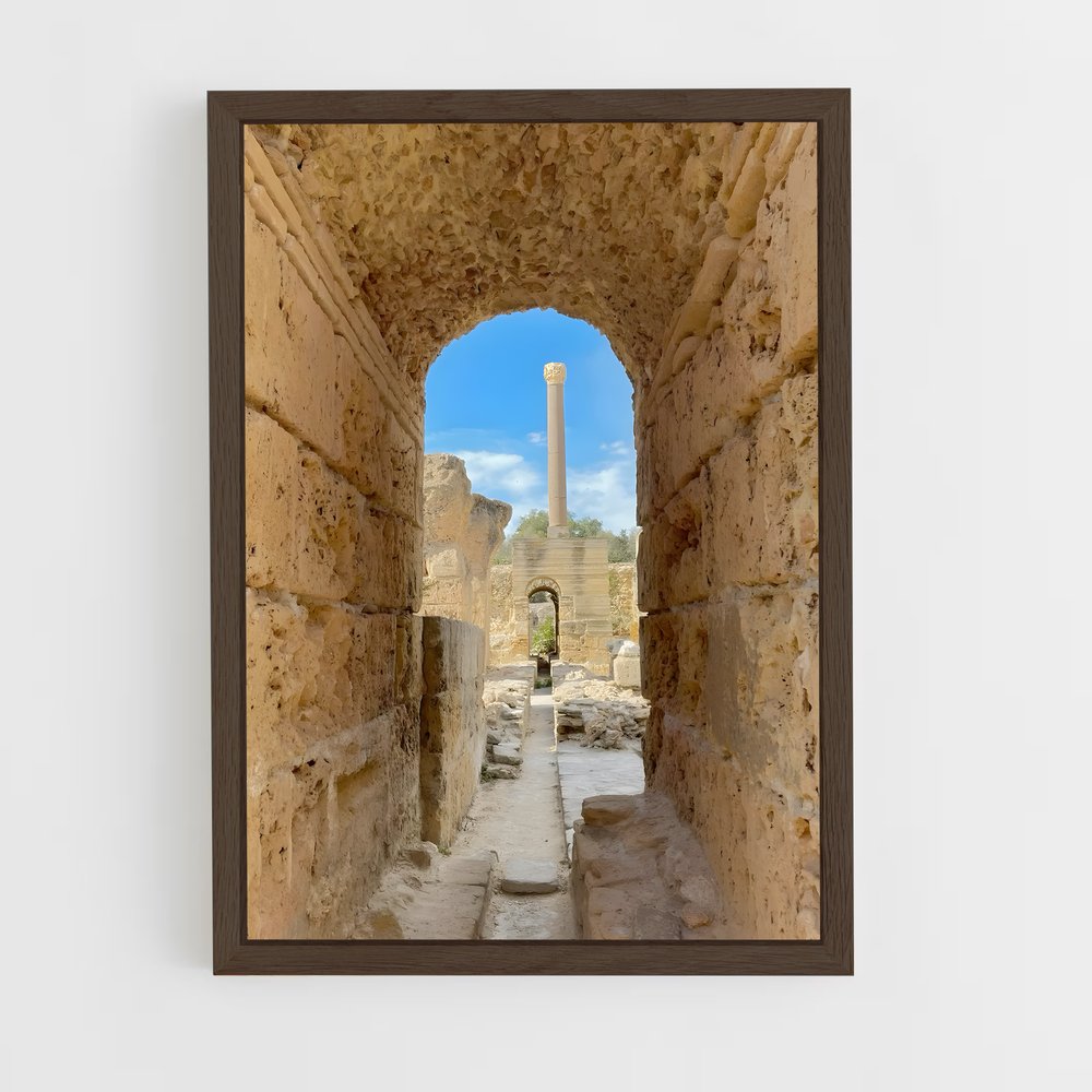 ap-carthage ruins-4 cadre Bois foncé